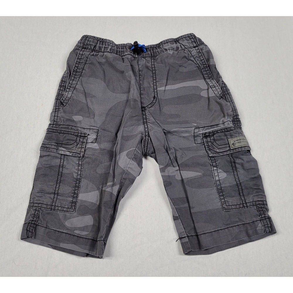 UNIONBAY Pull-On Youth Boys' Gray Camouflage Cargo Shorts Size S (7/8)